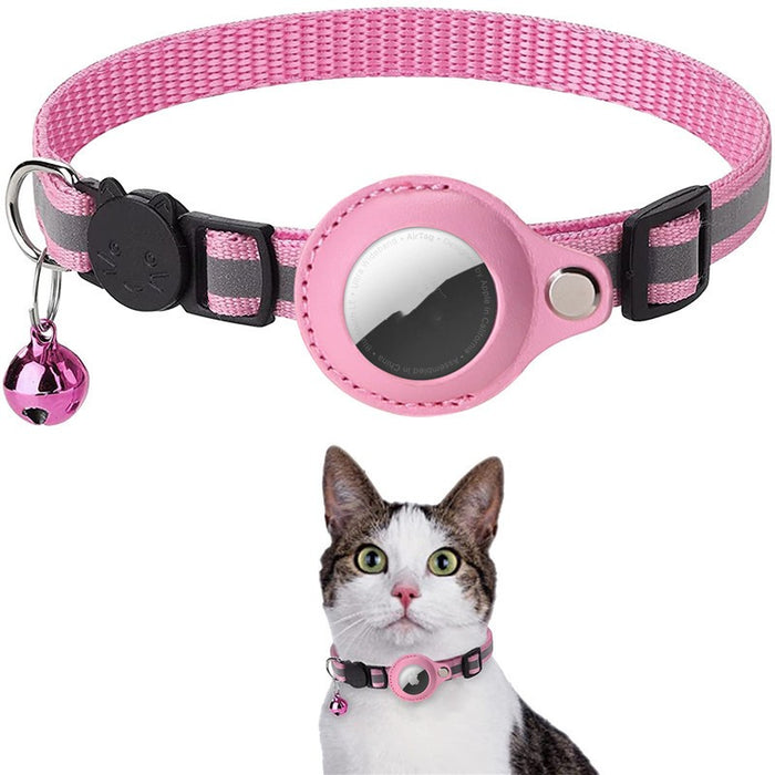 Reflective Cat & Dog Collar with Bell and AirTag Holder